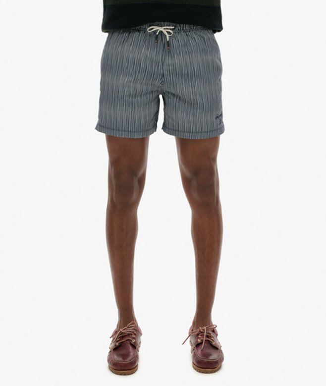Superdry Herren 15-Zoll Badeshorts aus Recyceltem Material mit Print Marineblau - Größe: M von Superdry