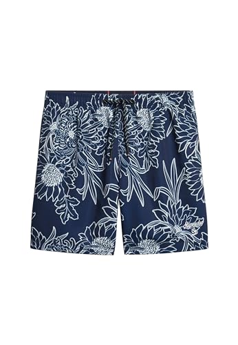 Superdry Herren 15-Zoll Badeshorts aus recyceltem Material mit Print Blau Chrysanthemen Print XL von Superdry