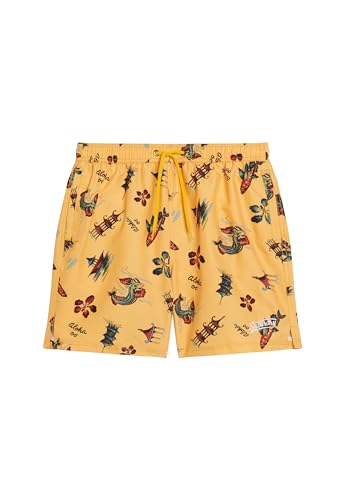 Superdry Herren 17-Zoll Badeshorts aus recyceltem Material mit Hawaii-Print Aloha Goldgelb L Superdry Herren 17-Zoll Badeshorts aus recyceltem Material mit Hawaii-Print Aloha Goldgelb L von Superdry