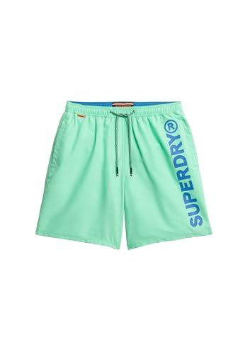 Superdry Herren 43,2 cm Sport-Badeshorts mit Grafik Frühlingsknospengrün M von Superdry