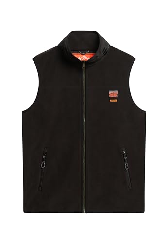 Superdry Herren Active Fleeceweste Schwarz XL von Superdry