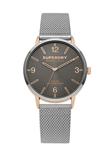 Superdry Herren Analog Quarz Uhr mit Edelstahl Armband SYG259SM von Superdry