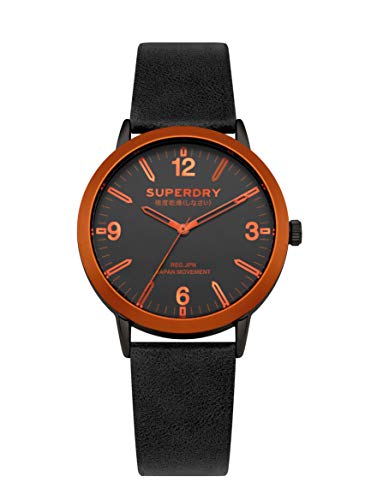 Superdry Herren Analog Quarz Uhr mit Leder Armband SYG259B von Superdry