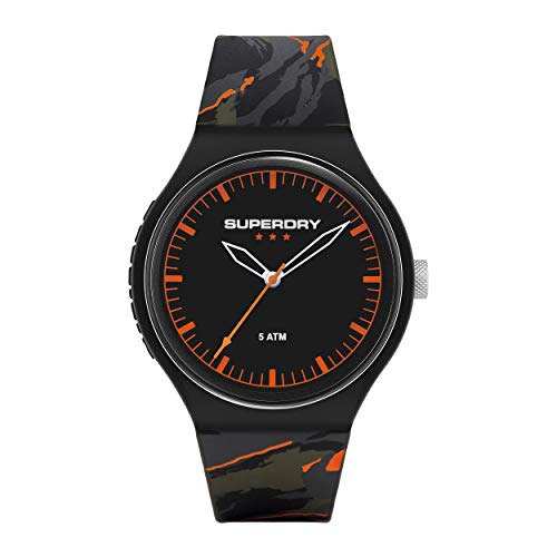 Superdry Damen Analog Quarz Uhr mit Silicone Armband SYG270BO von Superdry