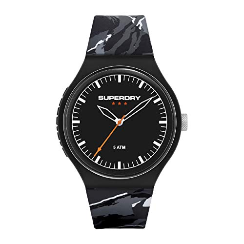 Superdry Damen Analog Quarz Uhr mit Silicone Armband SYG270EB von Superdry