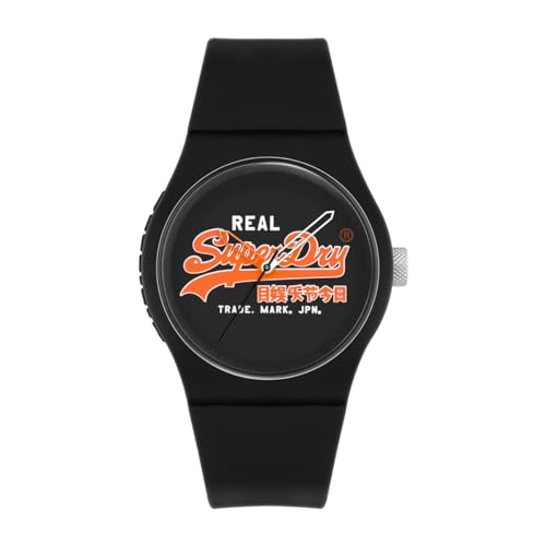 Superdry Damen Analog Quarz Uhr mit Silicone Armband SYG280BO von Superdry