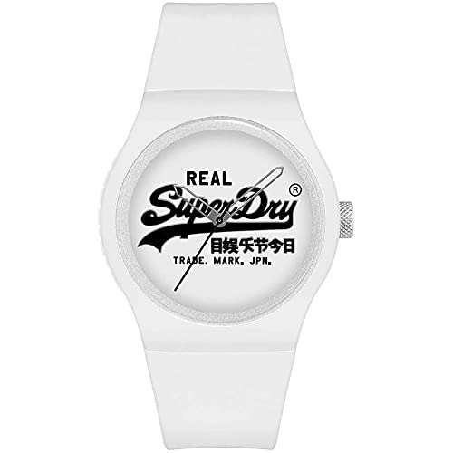 Superdry Herren Analog Quarz Uhr mit Silicone Armband SYG280WB von Superdry