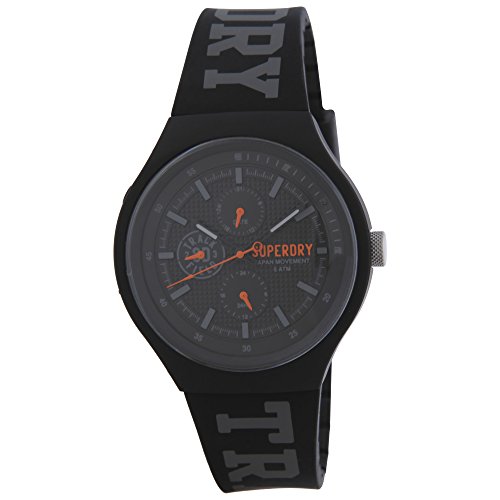 Superdry Herren Analog Quarz Uhr mit Silikon Armband SYG188BB von Superdry