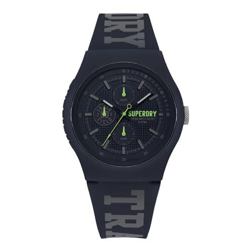 Superdry Herren Analog Quarz Uhr mit Silikon Armband SYG188UU von Superdry