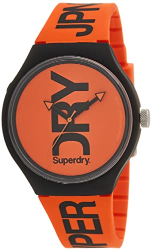 Superdry Herren Analog Quarz Uhr mit Silikon Armband SYG189OB von Superdry