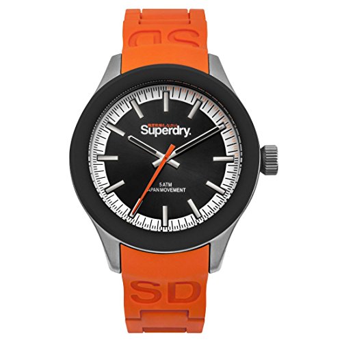 Superdry Herren Analog Quarz Uhr mit Silikon Armband SYG211O von Superdry