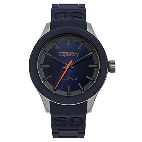 Superdry Herren Analog Quarz Uhr mit Silikon Armband SYG211US von Superdry