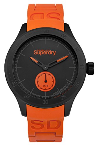 Superdry Herren Analog Quarz Uhr mit Silikon Armband SYG212OB von Superdry