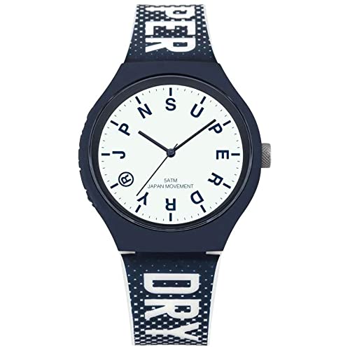 Superdry Herren Analog Quarz Uhr mit Silikon Armband SYG224U von Superdry