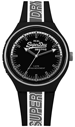 Superdry Herren Analog Quarz Uhr mit Silikon Armband SYG238BW Superdry Herren Analog Quarz Uhr mit Silikon Armband SYG238BW von Superdry