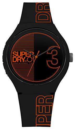 Superdry Herren Analog Quarz Uhr mit Silikon Armband SYG239BO von Superdry