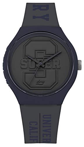 Superdry Herren Analog Quarz Uhr mit Silikon Armband SYG240EU von Superdry