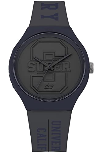 Superdry Herren Analog Quarz Uhr mit Silikon Armband SYG240EU von Superdry