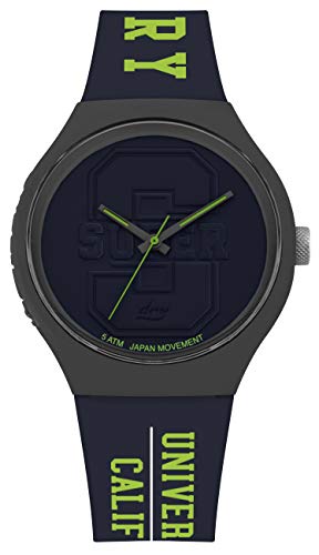 Superdry Herren Analog Quarz Uhr mit Silikon Armband SYG240UN von Superdry