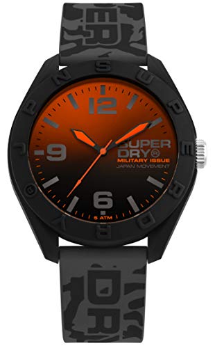 Superdry Herren Analog Quarz Uhr mit Silikon Armband SYG242E von Superdry