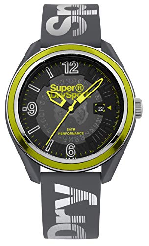 Superdry Herren Analog Quarz Uhr mit Silikon Armband SYG250E von Superdry