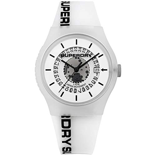 Superdry Herren Analog Quarz Uhr mit Silikon Armband SYGSYG168W von Superdry