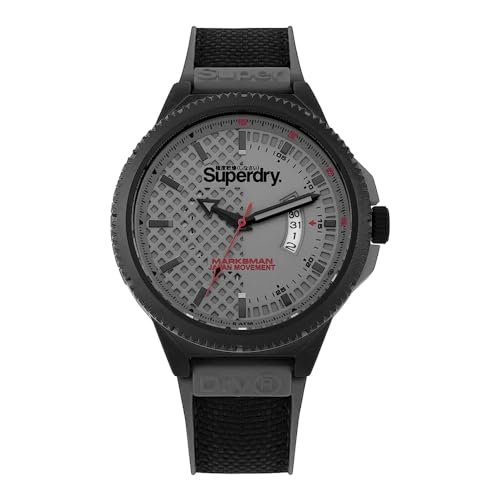 Superdry Herren Analog Quarz Uhr mit Stoff Armband SYG245EB von Superdry