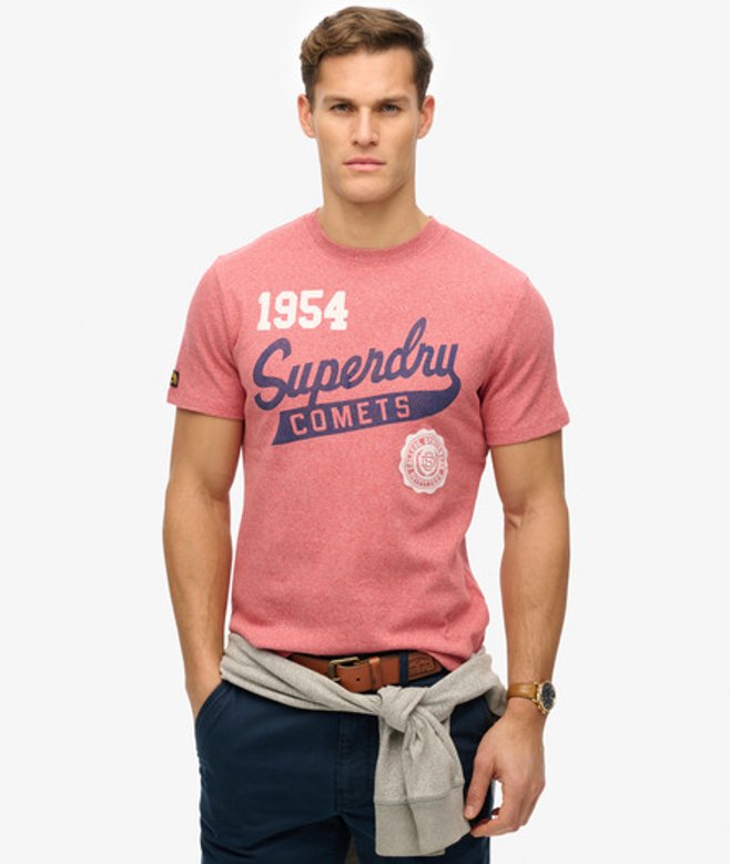 Superdry Herren Archive T-shirt mit Grafik Rot - Größe: M von Superdry