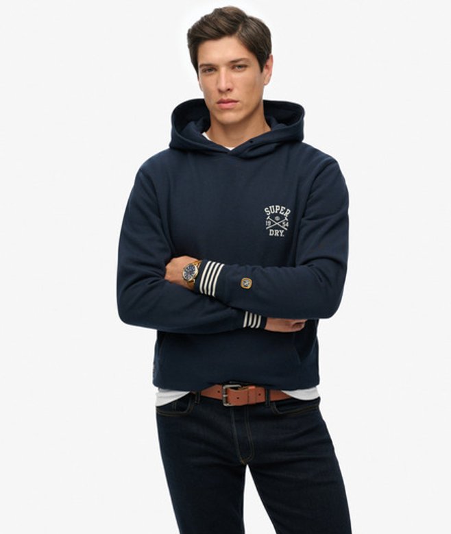 Superdry Herren Athletic Club Hoodie Navy - Größe: Xxxl von Superdry