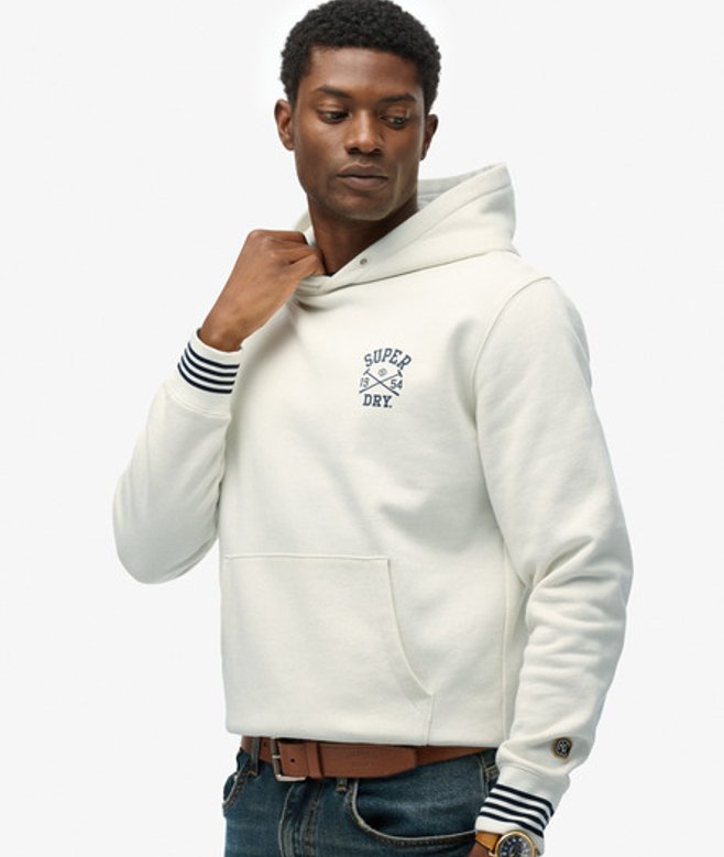 Superdry Herren Athletic Club Hoodie White - Größe: Xxl von Superdry