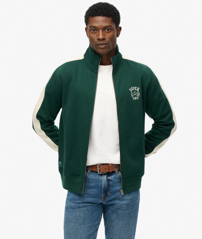 Superdry Herren Athletic Club Trainingsjacke Green - Größe: XL von Superdry
