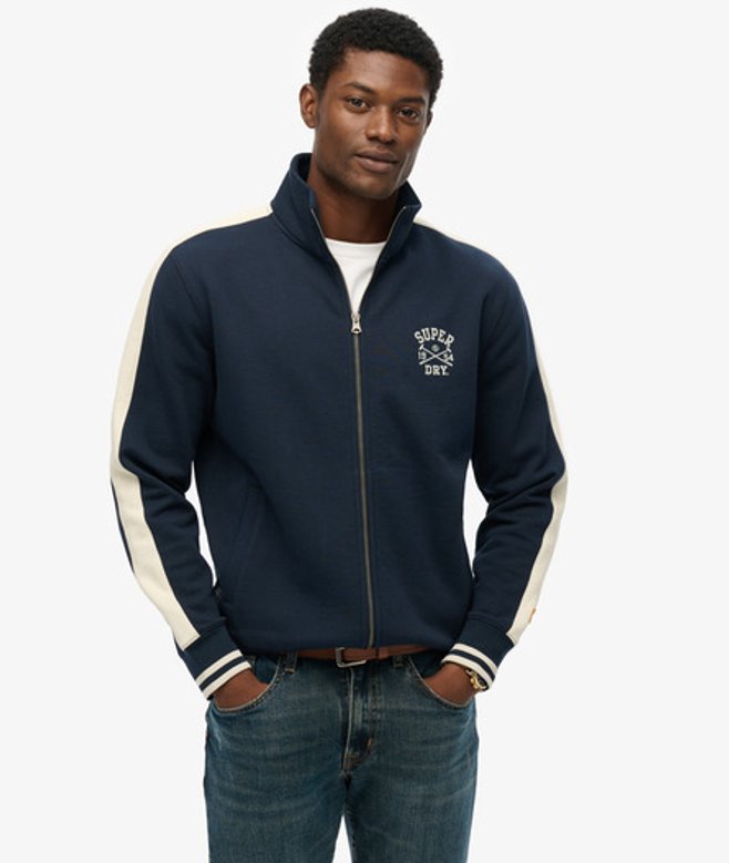 Superdry Herren Athletic Club Trainingsjacke Navy - Größe: XL von Superdry