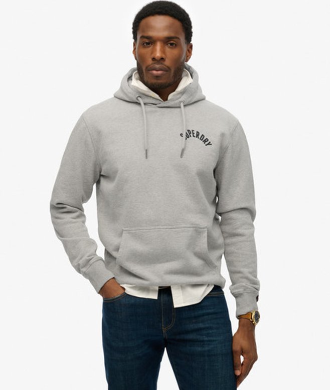 Superdry Herren Athletic Essentials Kapuzenpullover Grey - Größe: M von Superdry