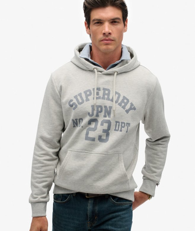 Superdry Herren Athletic Essentials Kapuzenpullover Light Grey - Größe: Xxl von Superdry