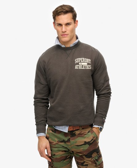 Superdry Herren Athletic Essentials Sweatshirt mit Rundhalsausschnitt Dunkelgrau - Größe: XL von Superdry