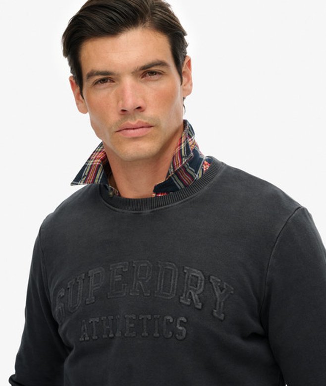 Superdry Herren Athletic Sweatshirt mit Prägung Black - Größe: Xxl von Superdry