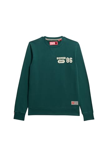Superdry Herren Athletic Sweatshirt mit Print Dunkles Piniengrün XXL von Superdry