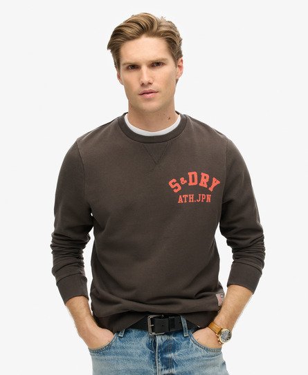 Superdry Herren Athletic Sweatshirt mit Print Schwarz - Größe: Xxl von Superdry
