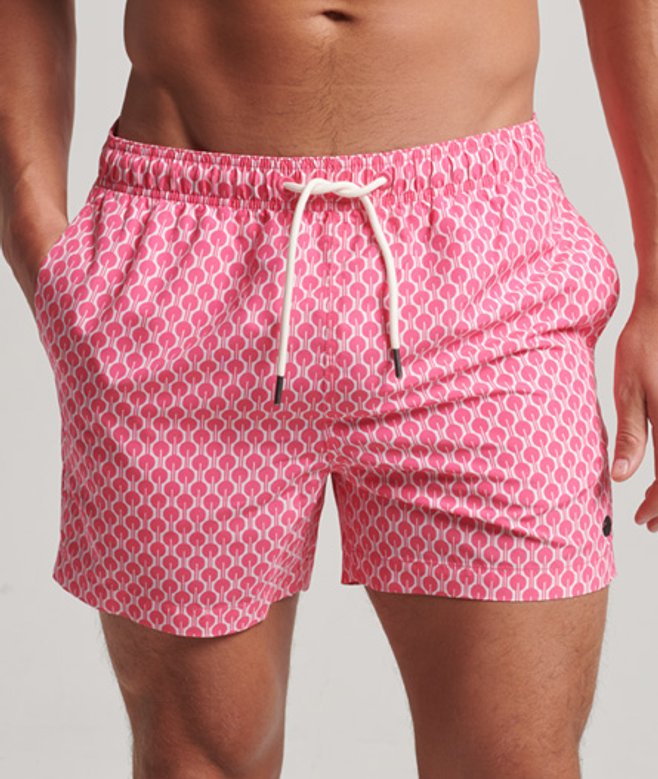 Superdry Herren Badeshorts aus Recyceltem Material Pink - Größe: XL von Superdry