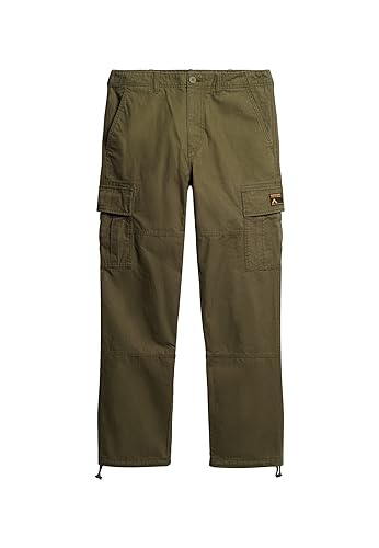 Superdry Herren Baggy Cargohose aus Bio-Baumwolle Graubraun-Olivgrün 33/32 von Superdry