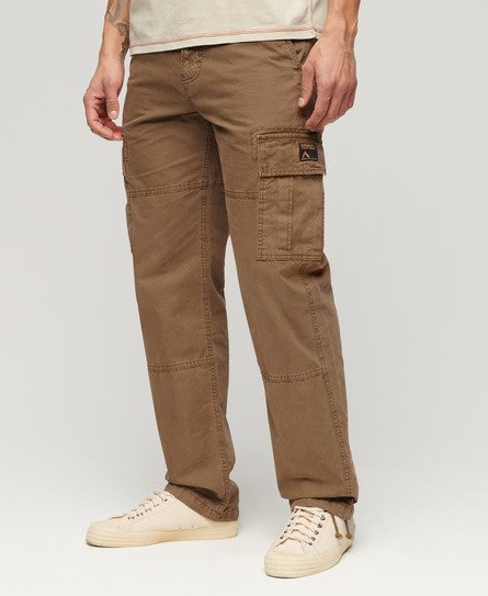 Superdry Herren Baggy Cargohose Aus Bio-Baumwolle, Braun, Größe: 32/32 von Superdry