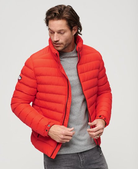 Superdry Men's Bedruckte Fuji Steppjacke Rot - Größe: M von Superdry