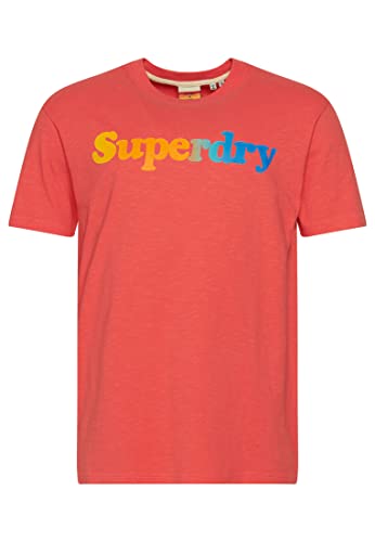 Superdry Herren Bedrucktes T-Shirt, Cayenne, XS von Superdry