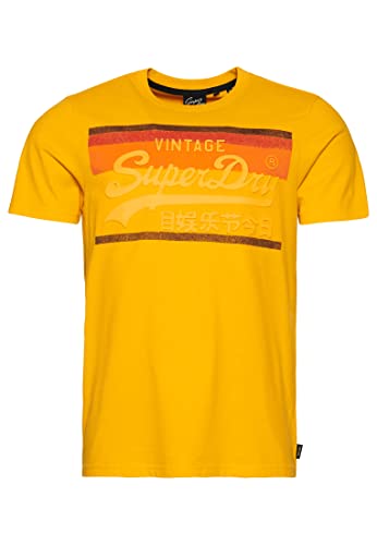 Superdry Herren Bedrucktes T-Shirt Hemd, Desert Ochre Yellow Marl, L von Superdry