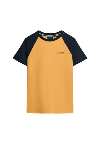 Superdry Herren Besticktes T-Shirt, Gelb (Ochre Yellow Marl/Eclipse Navy), M von Superdry