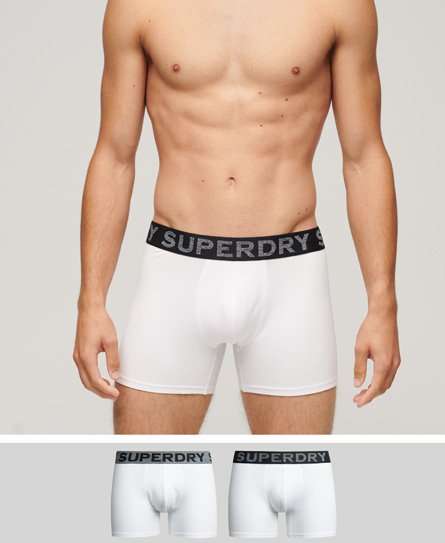 Superdry Men's Boxershorts aus Bio-Baumwolle im 3er-Pack Weiß - Größe: XL von Superdry