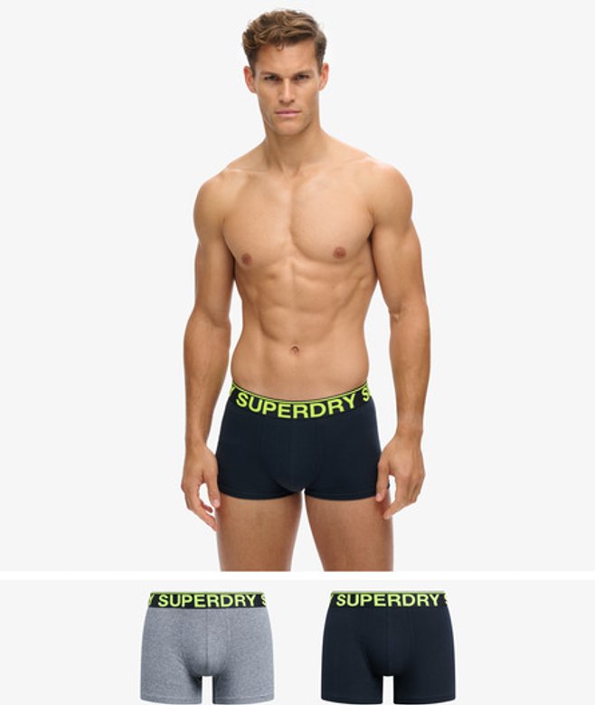 Superdry Herren Boxershorts im 2er-Pack Navy - Größe: S von Superdry