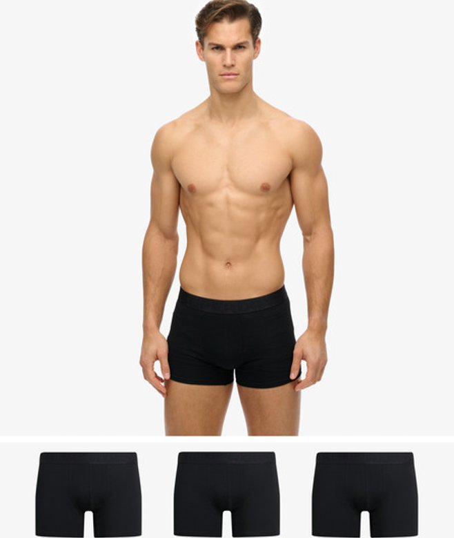 Superdry Herren Boxershorts im Dreierpack Black - Größe: S von Superdry
