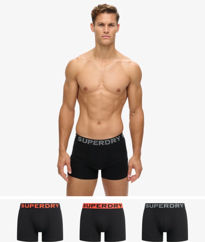 Superdry Herren Boxershorts im Dreierpack Black - Größe: Xxl von Superdry