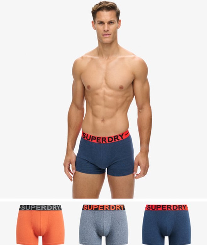 Superdry Herren Boxershorts im 3er-Pack Blau - Größe: M von Superdry